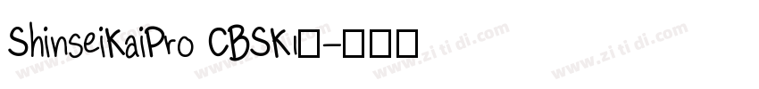 ShinseiKaiPro CBSK1◆字体转换
